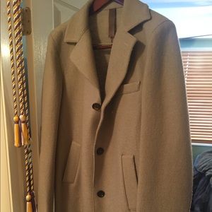 Eleventy light grey overcoat